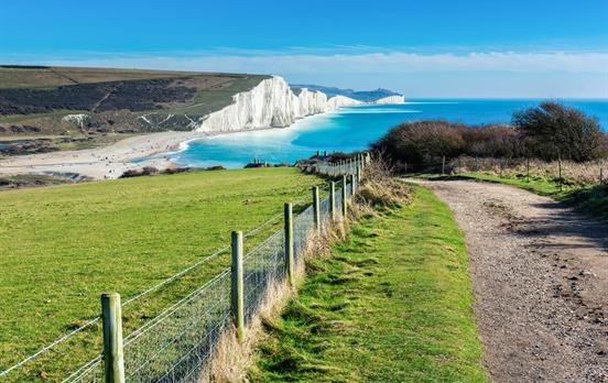 Walk a top the iconic Seven Sisters chalk cliffs