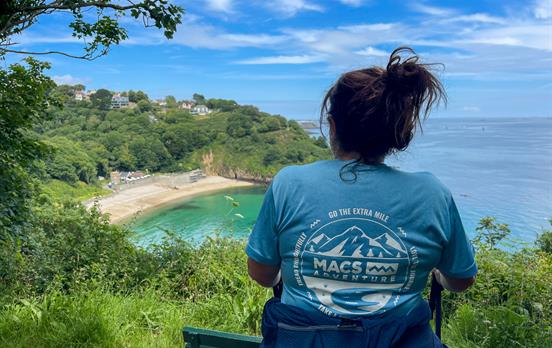 Jules from Macs on the Guernsey coastal path trail