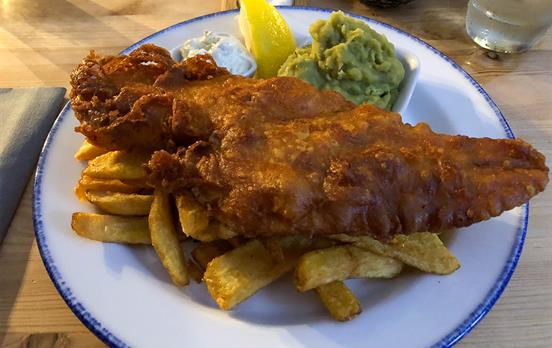Classic fish and chips is a must in Cornwall
