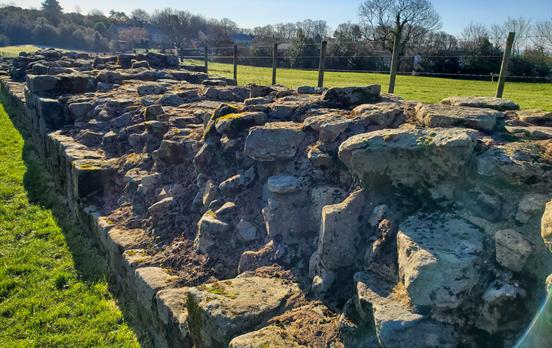 Section of the wall in Heddon