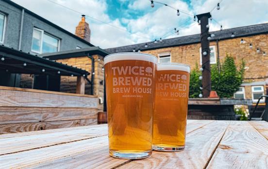 Pints at the end of your walk in Twice Brewed