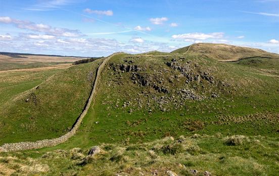 The wall meandering through the landscape