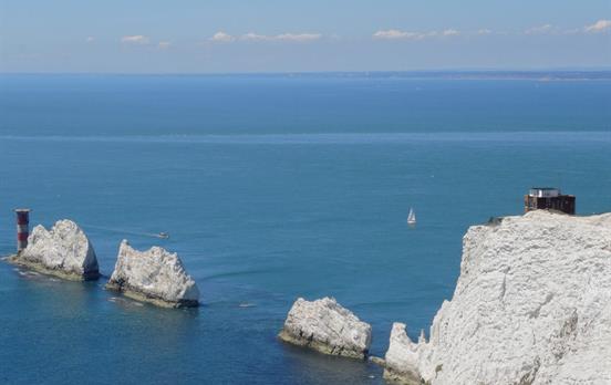 Chalk's pinnacles making the western end