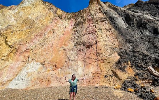 Coloured cliffs at Alum Bay