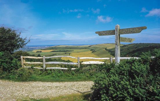 Signage on the coast path