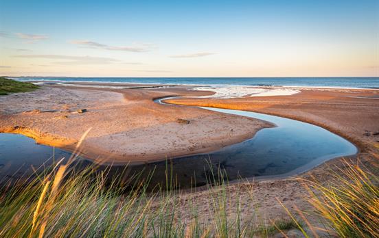 Sweeping sands of Druridge Bay