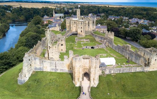 The grand castle of Warkworth