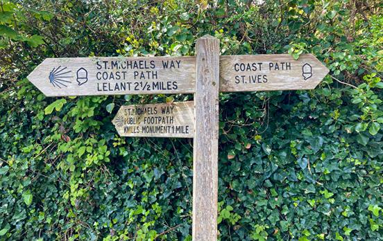 St Michael&apos;s Way waymarker