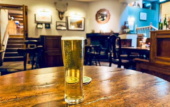 The obligatory post-walk pint