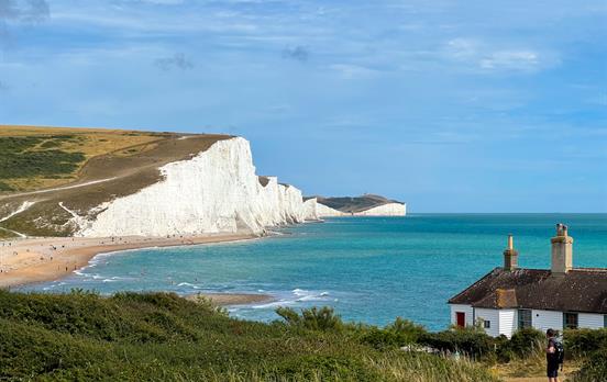 The Seven Sisters chalk cliffs on the south coast