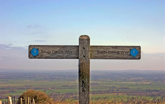 South Downs Way signpost to help you find your way