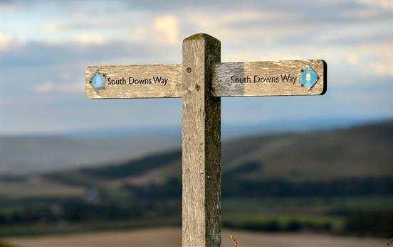 South Downs Way waymarking will keep you on track