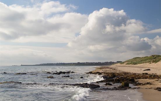 Rugged beaches at Seahouses