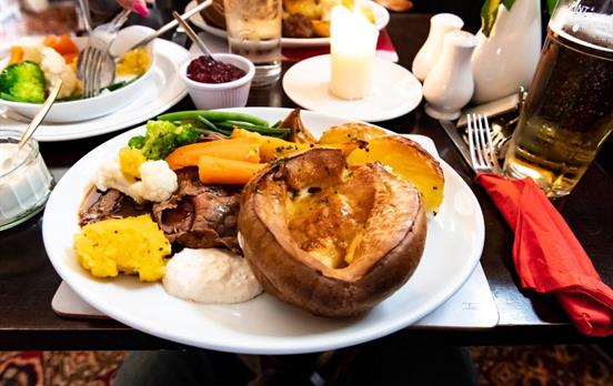 A typical Yorkshire Roast dinner