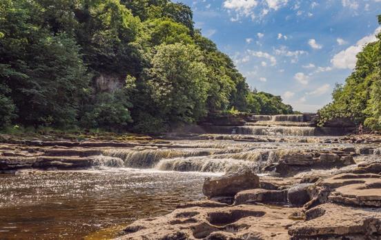 The famous Aysgarth Waterfalls