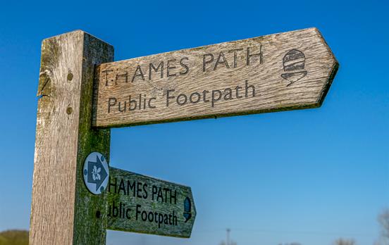 Signage on the Thames Path