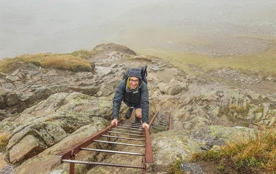 A couple of fun ladders on the way to Le Brvent