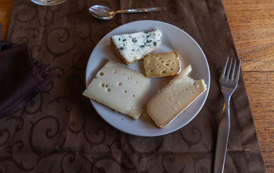 Plate of local cheese