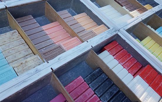 Savon de Marseille at the local market