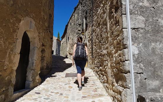 Walking the cobbled streets of Lacoste
