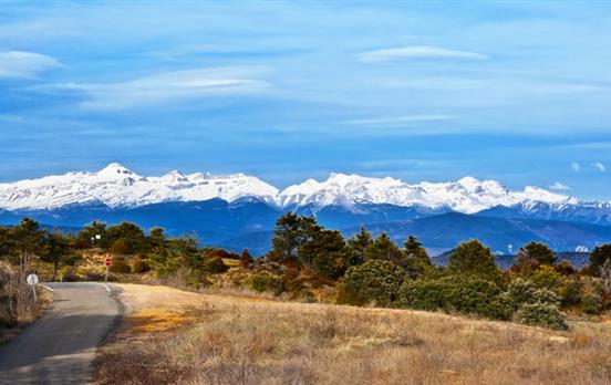 The Pyrenees in the distance