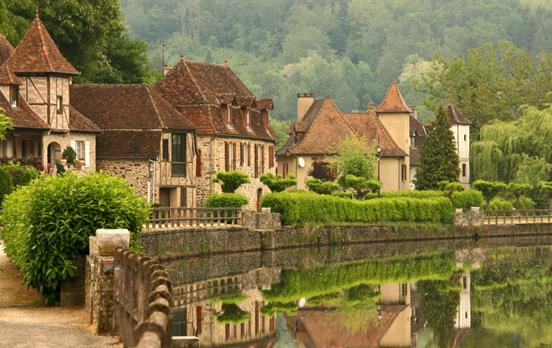 River village in the Dordogne
