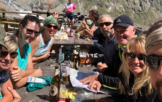 Enjoying a refuge lunch