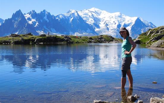 Cooling off in Lac Blanc