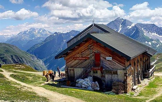 Typical mountain hut along the way