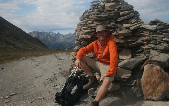 Lunch break on one of the high passes