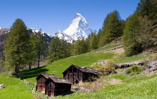 Wooden Chalets near Zermatt