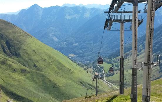 Looking down into Cauterets