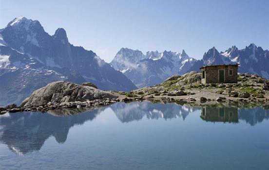 Views of the TMB Massif from Lac Blanc