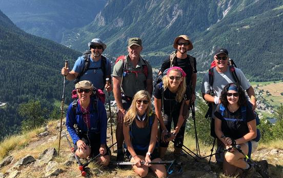 Some happy hikers on the TMB trail