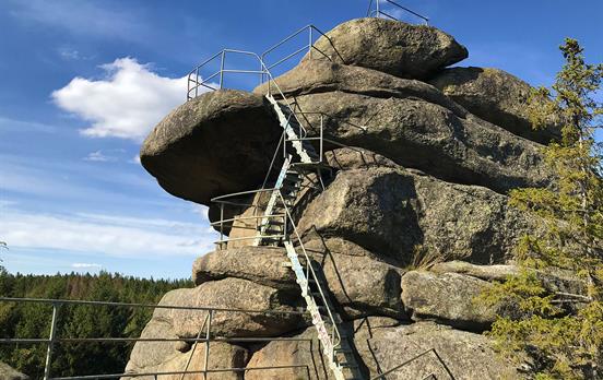 Leiter rauf zum Ottofelsen