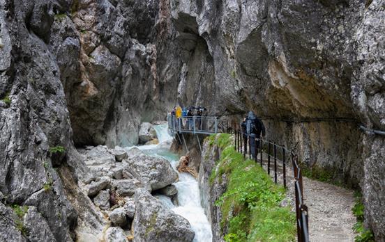 Deep gorges of the Höllentalklamm