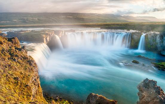 Dramatic thundering waterfalls