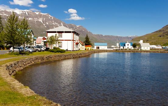 Stay in the pretty village of Seydisfjordur