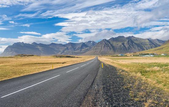 Drive along beautiful, quiet roads