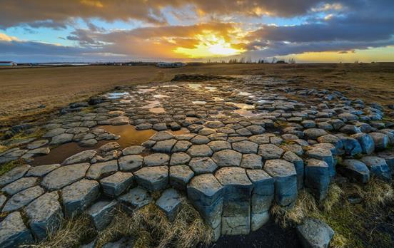 Take a walk along a basalt "church floor"