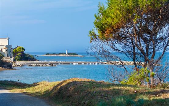 View of the lighthouse on Licosa Island
