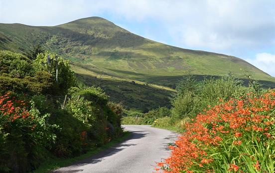 Quiet country roads on the Kerry Way
