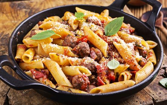 Hearty sausage pasta