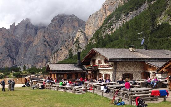 Typical mountain hut on the trail