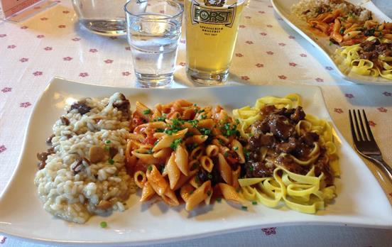 Dinner at Rifugio Sennes