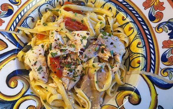 Delicious seafood pasta