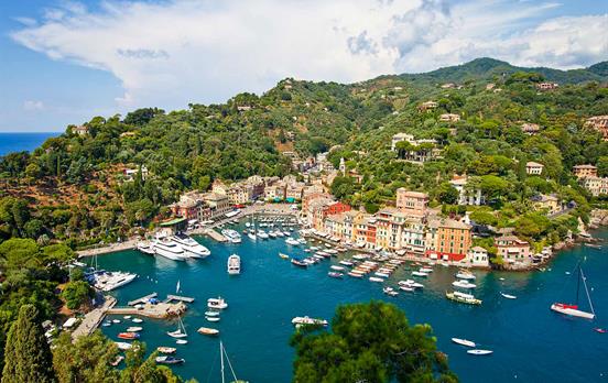 Der kleine Hafen von Portofino