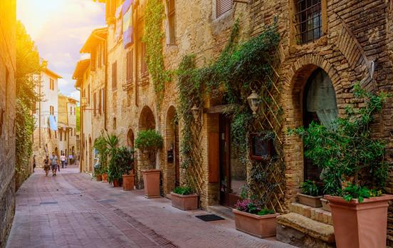 San Gimignanos mittelalterliche Straßen
