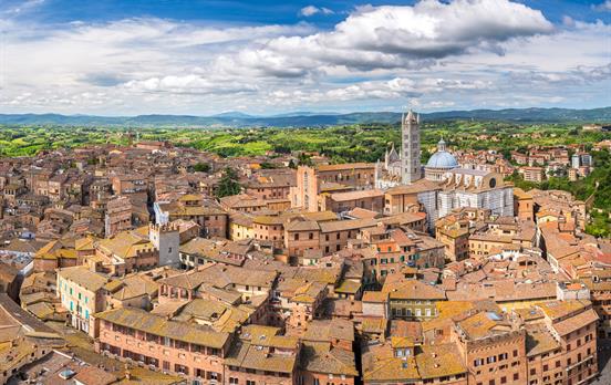 Your walk concludes in beautiful Siena