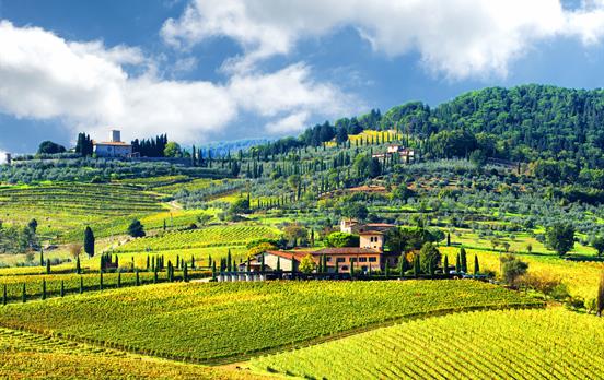 Stunning views while walking in Tuscany's Chianti